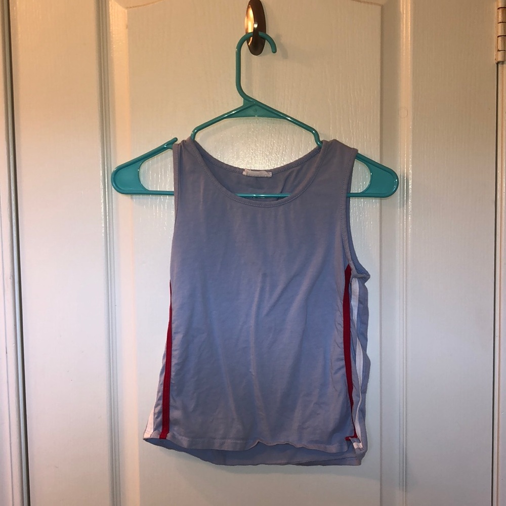 light blue tank top